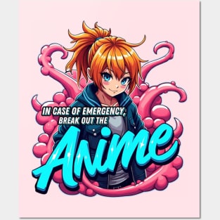 🚨 In Case of Emergency – Break Out the Anime T-Shirt for Otakus & Weebs! 🚨 Posters and Art